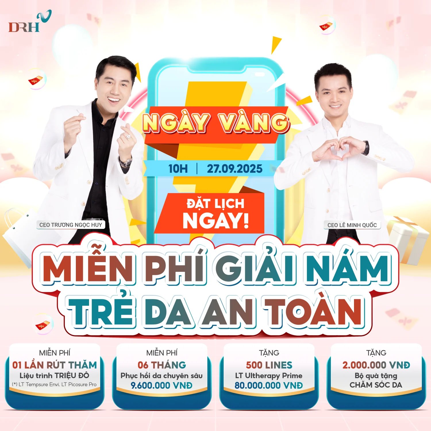 Miễn phí giải nám - Ưu đãi hot